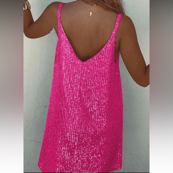 Luxe sequins party formal evening mini dress - Picture 3 of 16